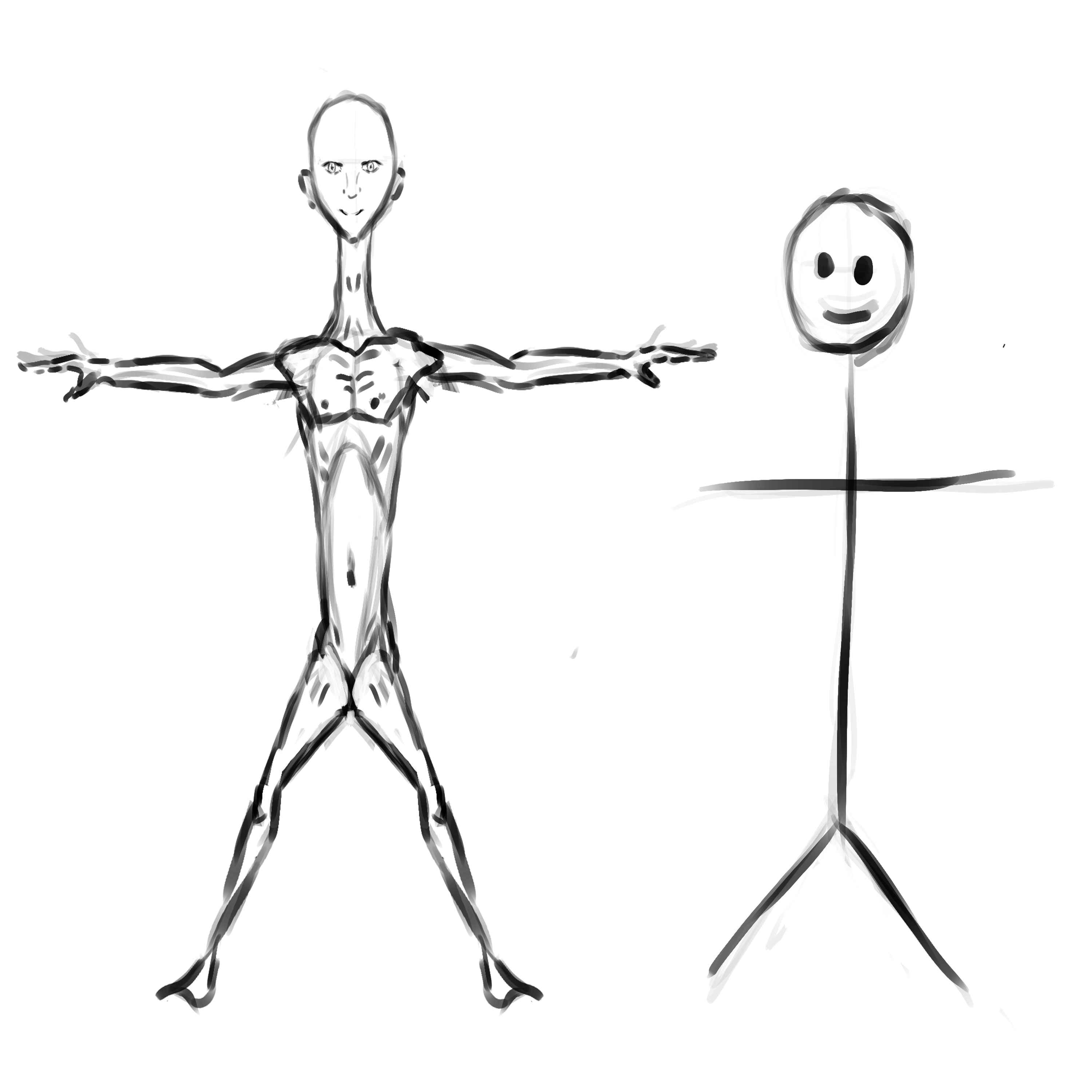 Anatomically correct stickman
